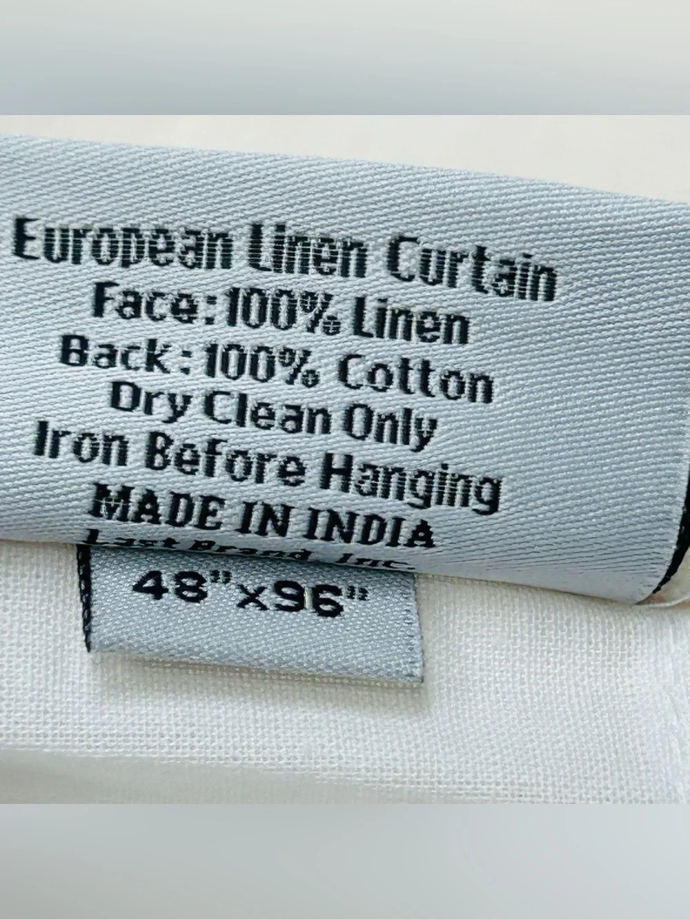 NWOT QUINCE Set Of 2 48x96 European Linen Curtains Cream 9189
